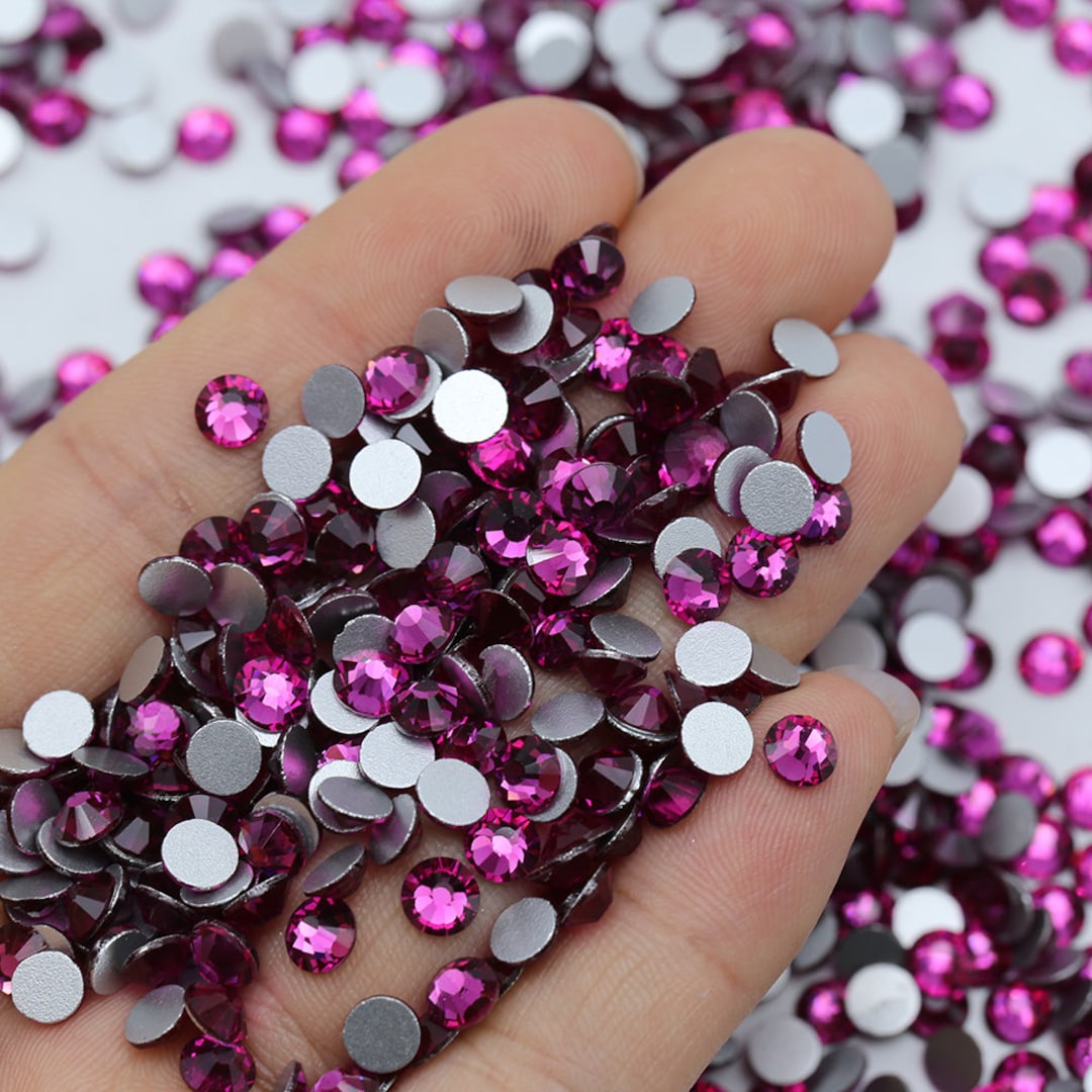 Fuchsia Glass High Quality Sparkle Flatback Non-hotfix Rhinestones ...