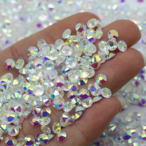 Transparent AB Glass Non-Hotfix Rhinestones