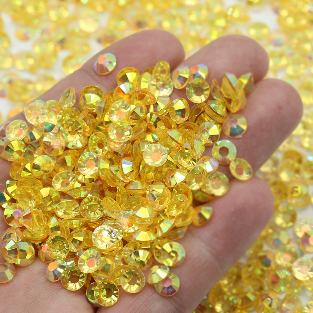 Transparent Topaz AB Jelly-non-hot Fix Flatback Rhinestones-2mm-3mm-4mm ...