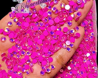 Opal Rose (Hot Pink) Luminous-Glowing Glass Rhinestones-SS6-SS8-SS10-SS12-SS16-SS20-SS30-Bling-Embellishments-Nail Art-144/288/720/1440pcs