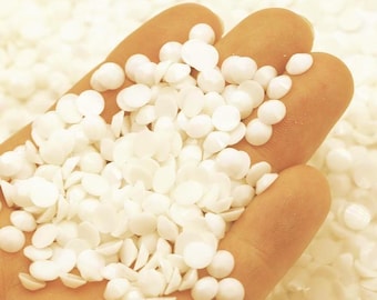 Diamantes de imitación de resina color blanco roto, materiales para manualidades DIY sin fijación térmica (2 mm, 3 mm, 4 mm, 5 mm, 6 mm)