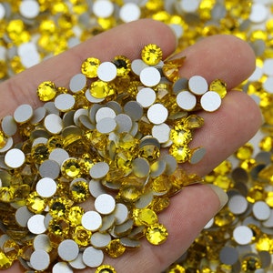 Yellow (Citrine) Glass Rhinestones Non-Hotfix