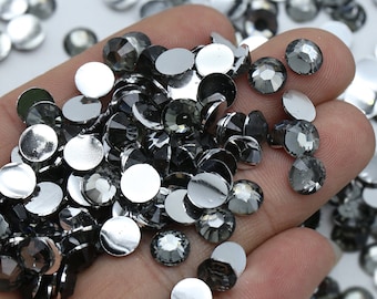Black Diamond Non-Hotfix Harz Sparkle Flatback Strass wählen Größe: 2 MM / 3 MM / 4 MM / 5 MM / 6 MM