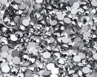 Platinum Glass High Quality Sparkle Flatback Non-Hotfix Rhinestones Choose Sizes SS6/SS8/SS10/SS12/SS16/SS20/SS30