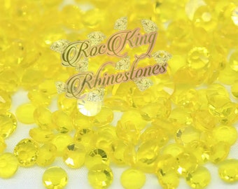 NOUVEAU * Strass en verre jaune transparent-Non-Hot fix-SS20-Bling-Embellissements-Nail Art-144/288/720pcs