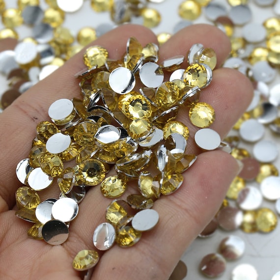 Crystal Yellow-resin Rhinestones-bling-500pcs-1000pcs-2mm-3mm-4mm