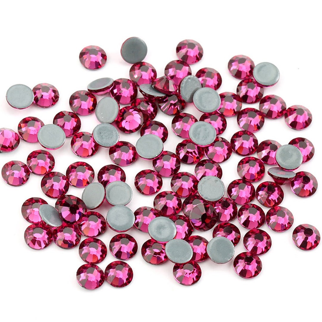 2.5mm Heart Rhinestones Acrylic Rhinestones (Light Pink) (Around