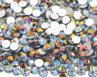 YYlingx 30000 PCS Blue AB Resin Flatback Rhinestones Kit Resin Non