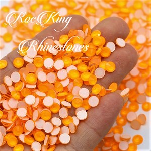 Neon Light Orange Non-Hotfix Glass Glow in UV Light