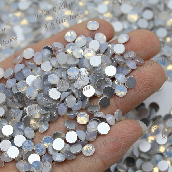 White Opal Glass Non-Hotfix Rhinestones