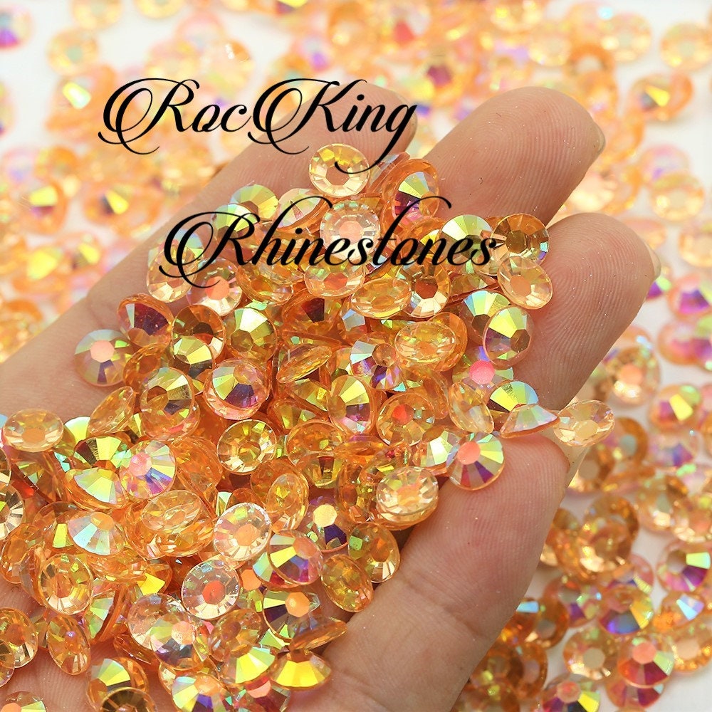 Crystal Yellow-Resin  Rhinestones-Bling-500pcs-1000pcs-2MM-3MM-4MM-5MM-6MM-Mixed 4pk (2m,3m,4m,5m)