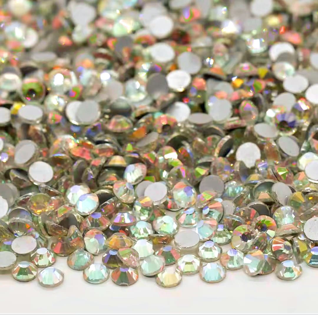 Sunset Crystal AB Glass Rhinestones, Non-hotfix DIY Craft Supplies: SS6 ...