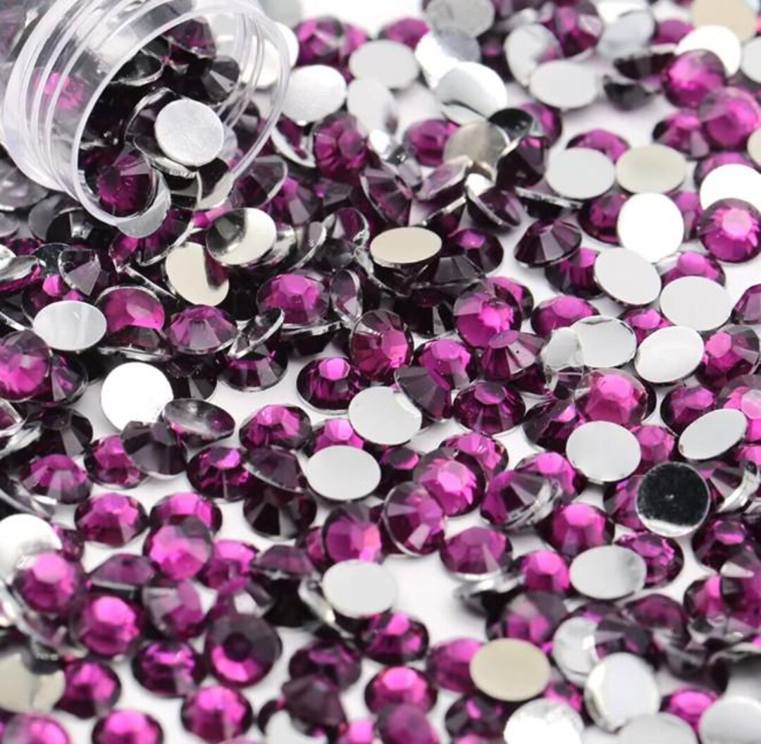 Amethyst Purple Raspberry Grape Purple (amethyst) Resin High Quality Sparkle Flatback Rhinestones ...