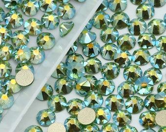 Peridot AB Glass Rhinestones-Non-Hot fix-SS6-SS8-SS10-SS12-SS16-SS20-SS30-Bling-Embellishments-Nail Art-144/288/720/1440pcs