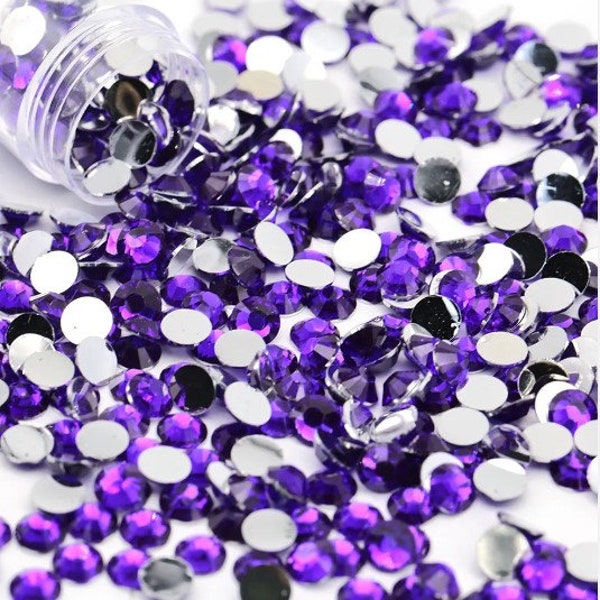 Midnight Purple Non-Hotfix Resin Rhinestones