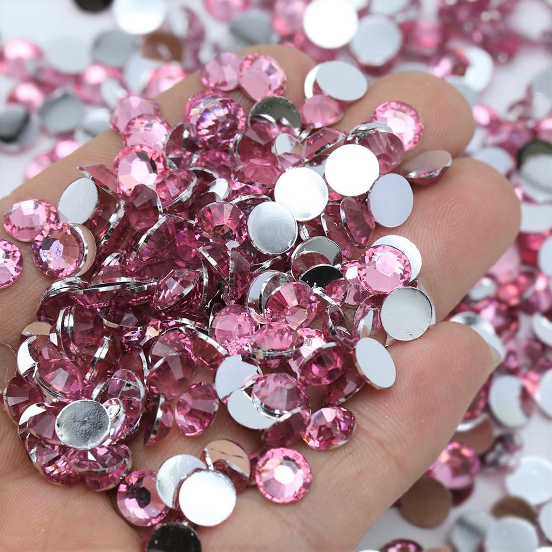 Light Pink Rhinestone Light Pink Rose Resin Rhinestones, DIY Craft Supplies: 2mm, 3mm, 4mm ...