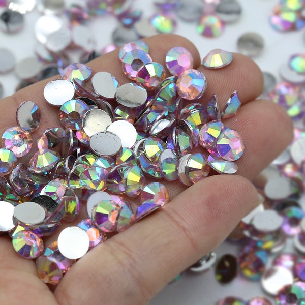 Lt Amethyst AB Resin Rhinestones-2MM-3MM-4MM-5MM-6MM-Multi 4pk (2m,3m,4m,5m)-500/1000/3000pcs