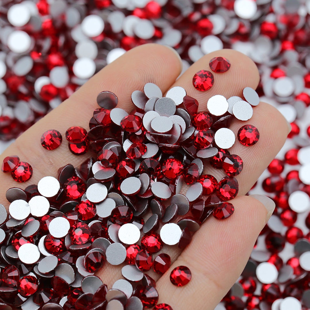 Rhinestone Red Medium Red (med Siam) Glass Non-hotfix Rhinestones - Etsy UK
