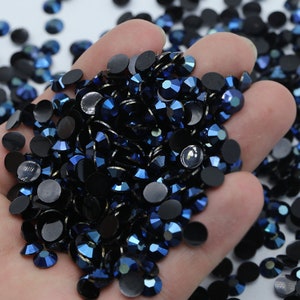 Montana Sapphire Flat Back Crystal Rhinestones Dark Navy Blue