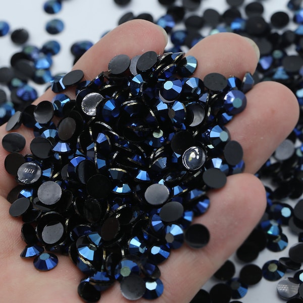 Denim Blue Jelly Non-Hotfix Resin Rhinestones