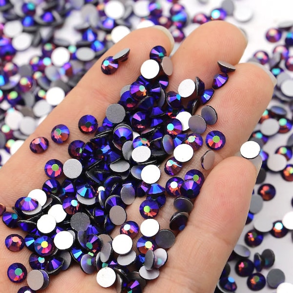 Amethyst AB-Glass Rhinestones-Non-Hot fix-SS6-SS8-SS10-SS12-SS16-SS20-SS30-Bling-Embellishments-Nail Art-144/288/720/1440pcs