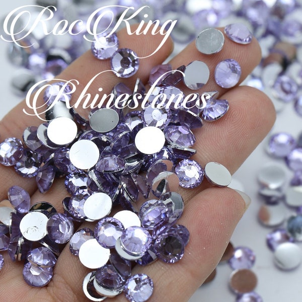 Sheer Lavender-Resin Rhinestones-Bling-2MM-3MM-4MM-5MM-6MM-Mixed 4pk (2m,3m,4m,5m)-500pcs-1000pcs
