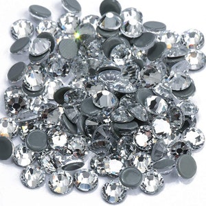 Hot Fix Crystal Rhinestones Iron On-SS6 (2mm)-SS8 (2.5mm)-SS10 (3mm)-SS16 (4mm)-SS20 (5mm)-SS30 (6mm)-144/288/720/1440pcs