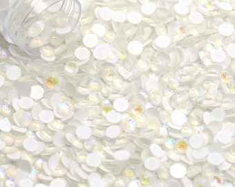 Luminous-White Glowing Glass Non-Hotfix Rhinestones