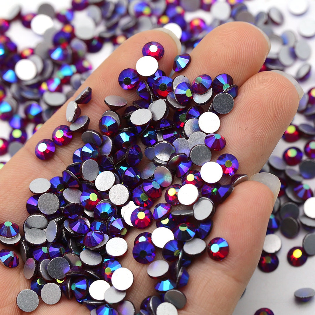 Faceted Glass Rhinestones in AB Rainbow Color | Bling Bling Round  Rhinestones in Various Sizes (AB Rainbow / SS4 to SS20 / Around 300 pcs)