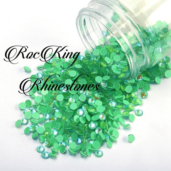 Luminous Green Glowing Glass Non-Hotfix Rhinestones