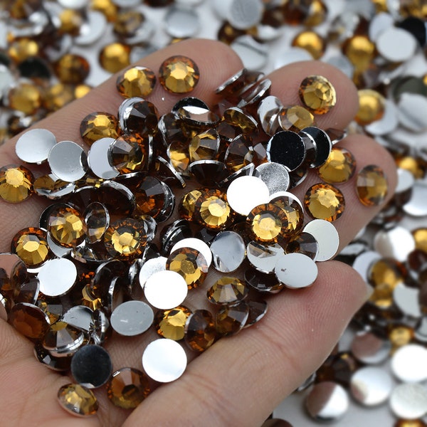 Smoked Topaz (Brown)-2MM-3MM-4MM-5MM-6MM-Mixed (2m,3m,4m,5m)-Resin Rhinestones-Bling-500pcs-1000pcs