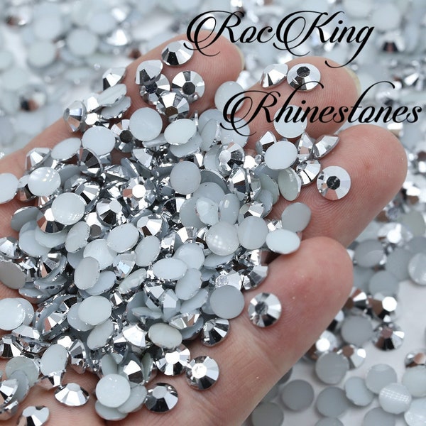 Silver Jelly-2MM-3MM-4MM-5MM-6MM-Mixed 4pk (2m,3m,4m,5m)-Non-Hot fix Rhinestones-Resin Rhinestones-Bling-500/1000/3000pcs