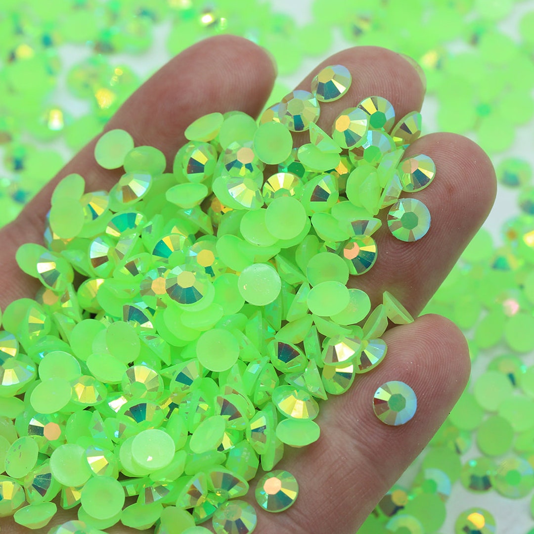 Crystal Yellow-Resin  Rhinestones-Bling-500pcs-1000pcs-2MM-3MM-4MM-5MM-6MM-Mixed 4pk (2m,3m,4m,5m)