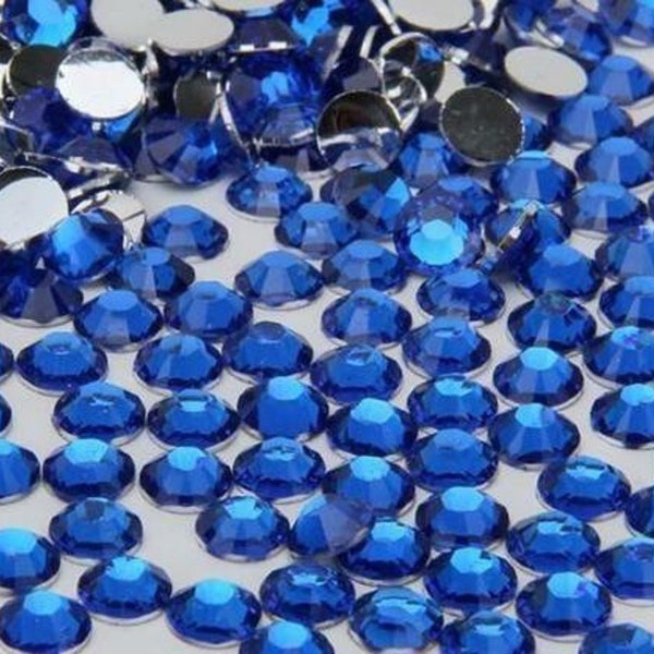 Sapphire (Blue) Resin Non-Hotfix Rhinestones