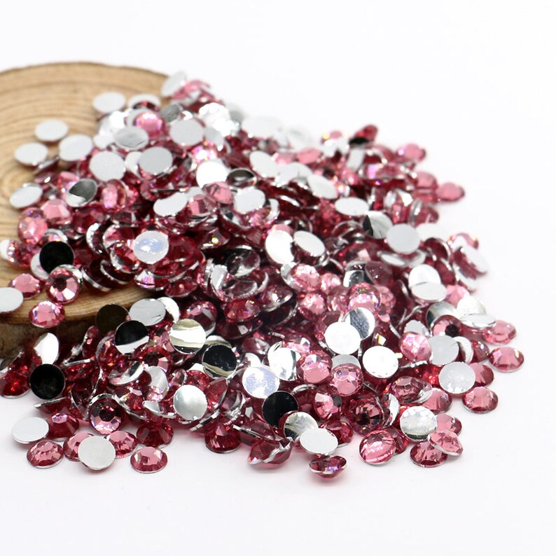 2MM-3MM-4MM-5MM-Lt Rose-Non-Hot fix Rhinestones-Resin Rhinestones-Bling-500pcs-1000pcs