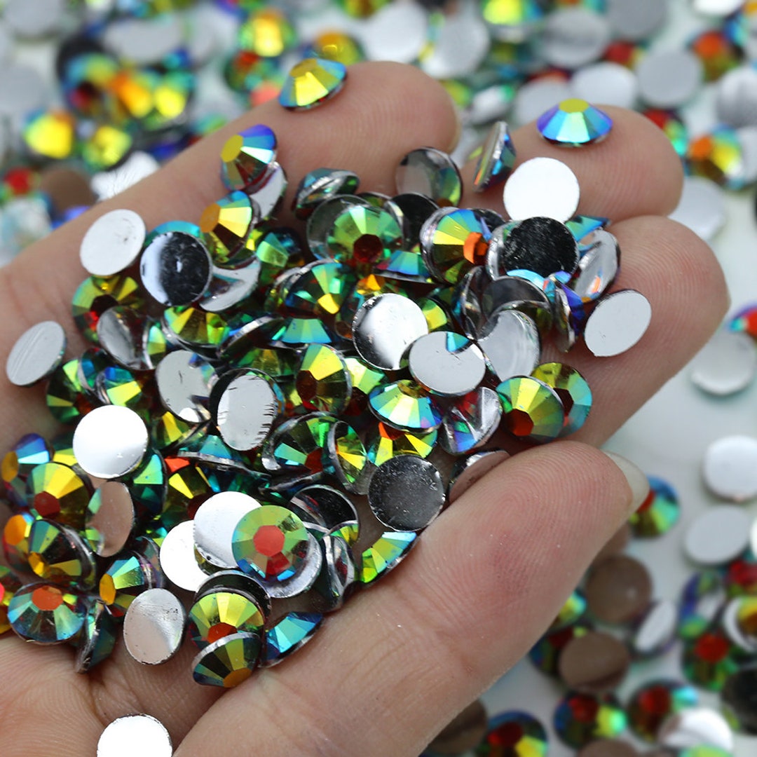 Siam red AB Resin Non-hot Fix Flatback Rhinestones-500/1000/3000pcs-2mm ...