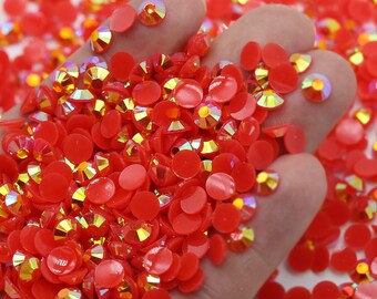 Siam AB (Red) Resin Jelly Non-Hotfix Rhinestones
