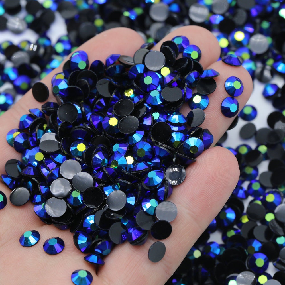Galaxy Rhinestones Galaxy Blue Jelly Resin Flatback Rhinestones, Sparkle Crystal Gems: 2mm ...