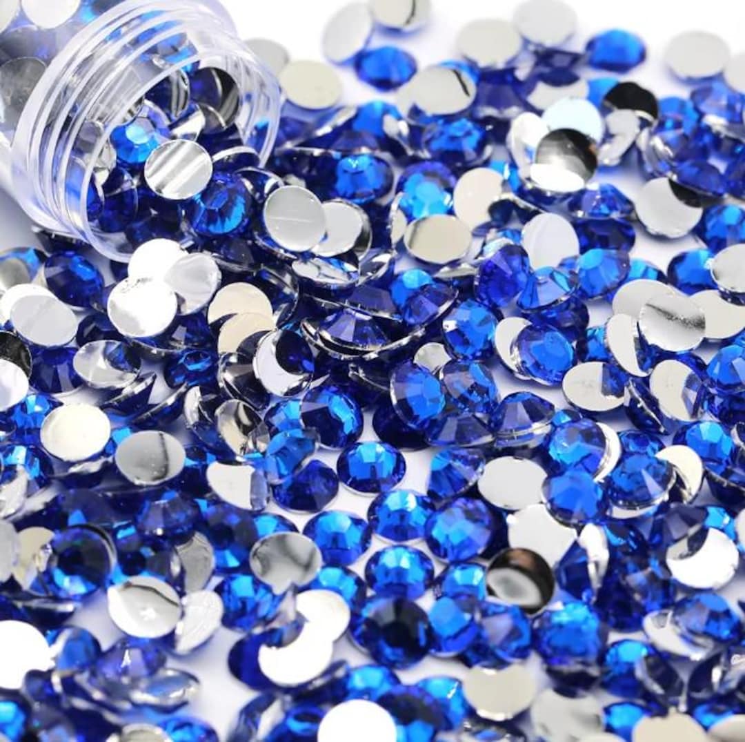 Small Blue Rhinestones Sapphire (blue) Resin Rhinestones, DIY Craft Supplies: 2mm, 3mm, 4mm ...