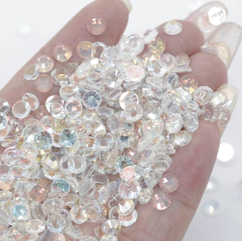 Iridescent Ice AB Glass Rhinestones Non-hotfix DIY Craft Supplies, SS6 ...