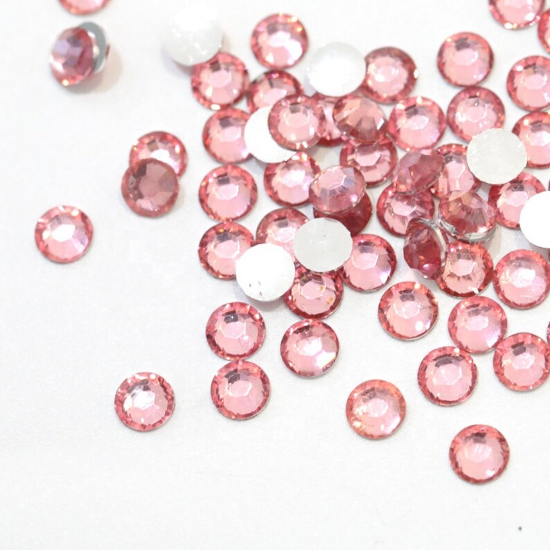 2MM-3MM-4MM-5MM-Lt Rose-Non-Hot fix Rhinestones-Resin Rhinestones-Bling-500pcs-1000pcs