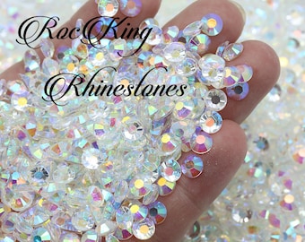 New 1000Pcs 3mm Flatback Crystal AB 14 Facets Resin Round Rhinestone Beads Hot 