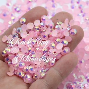 Light Pink AB Resin Jelly Non-Hotfix Rhinestones