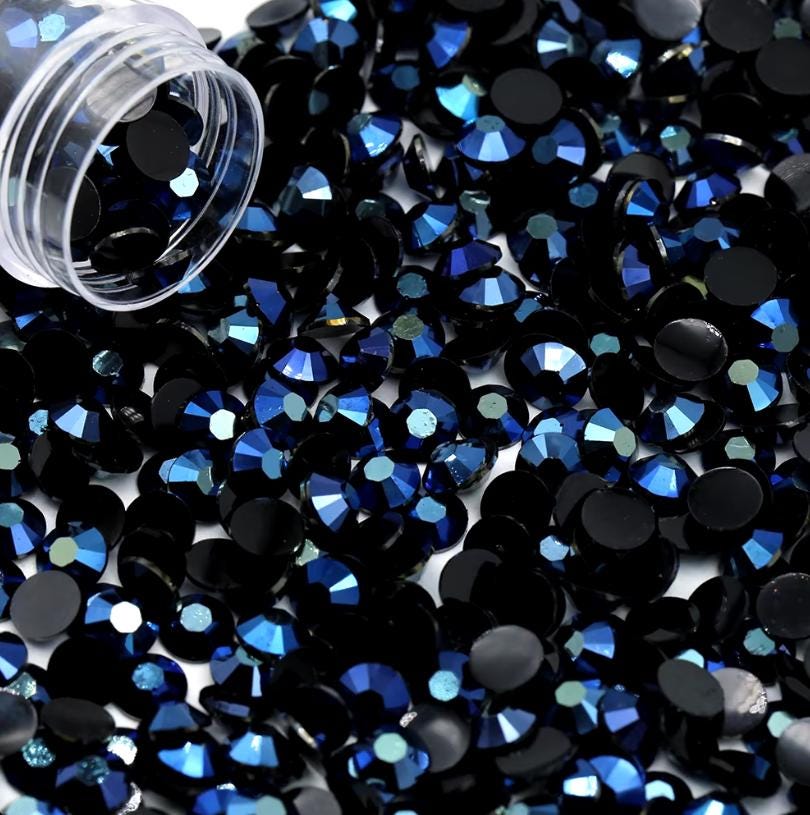 Qiipii 3060-Piece Light Blue Resin Rhinestones Kit - 2mm To 6mm Flatback Gems For Nails, Tumblers, Crafts (with Tweezer & Pen) - View #2