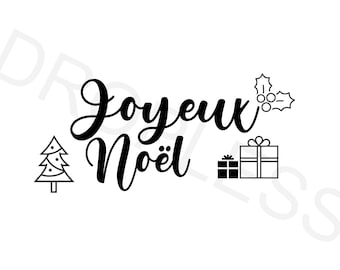 Joyeux Noël / Descarga Digital / Tarjeta de Navidad Imprimible / Feliz Navidad / Feliz Navidad / Casero / Único / A5 / A4 /
