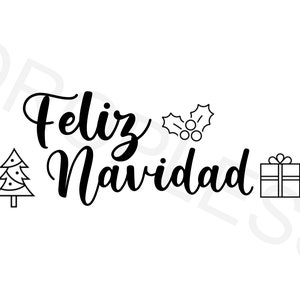 Feliz Navidad | Digital Download | Printable Christmas Card | Merry Christmas | Happy Xmas |  Homemade | Unique | A5 | A4 |
