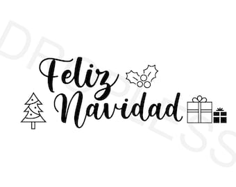 Feliz Navidad / Descarga Digital / Tarjeta de Navidad Imprimible / Feliz Navidad / Feliz Navidad / Casero / Único / A5 / A4 /