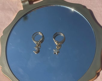 Star and Moon Earrings
