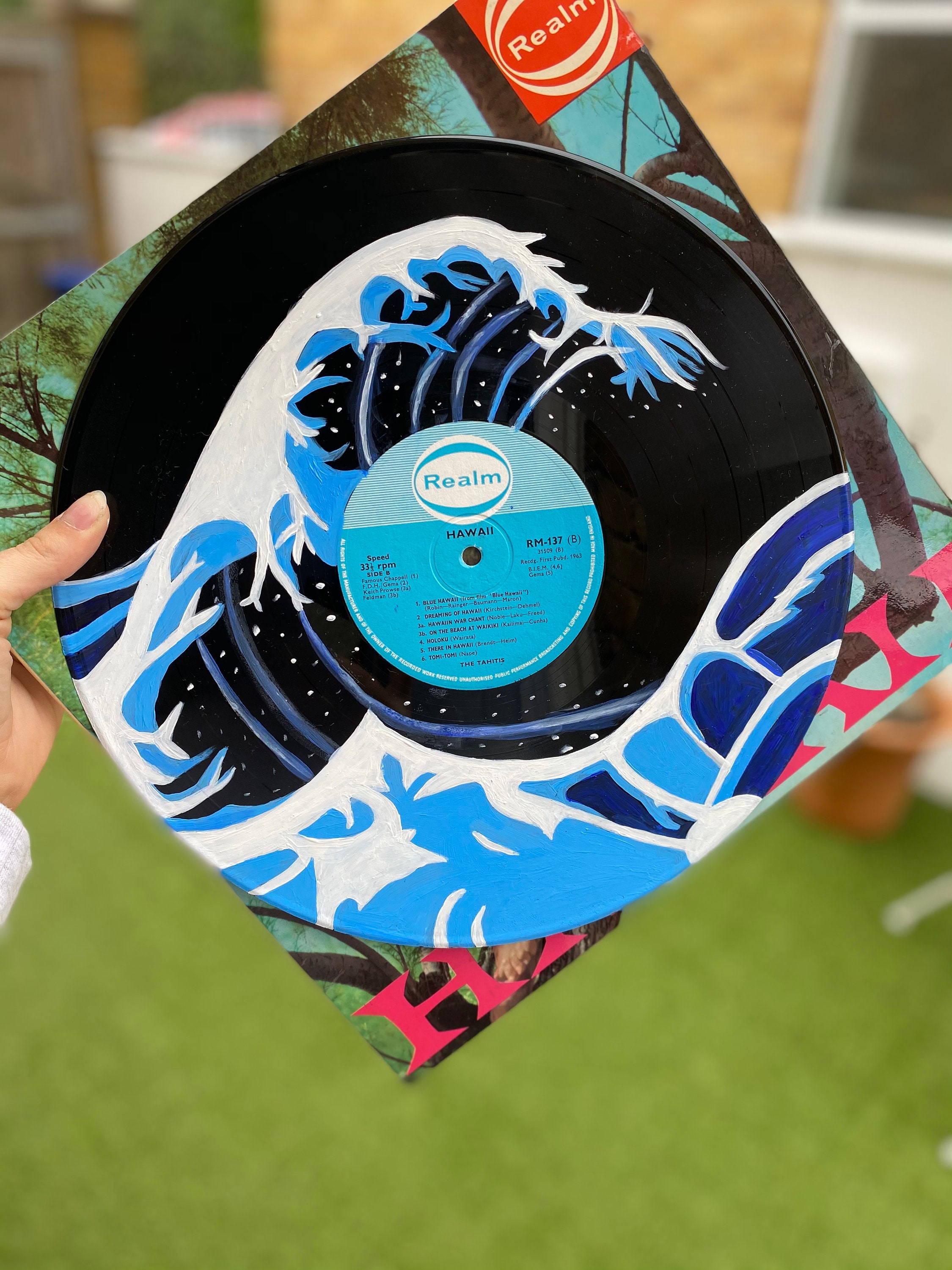 Wave painted vinyl Etsy