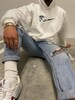 White Nike Inspired Brian Skyline Crewneck/Hoodie 
